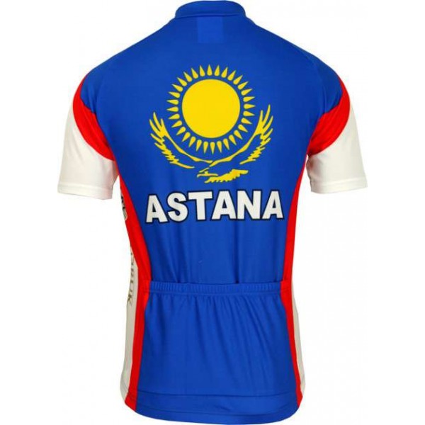 Astana Slowenischer Meister 2010 Radsport-Profi-Team-Kurzarmtrikot mit kurzem Reißverschluss