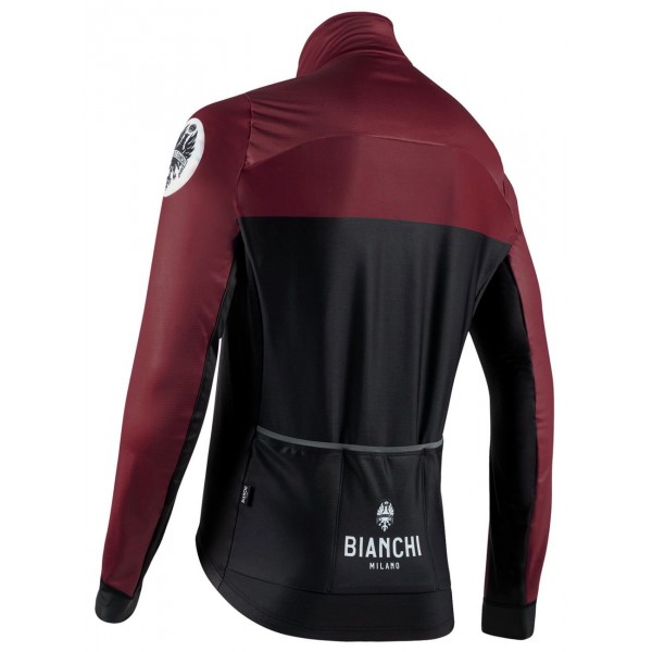 DELEBIO Fahrrad Winterjacke schwarz/weinrot