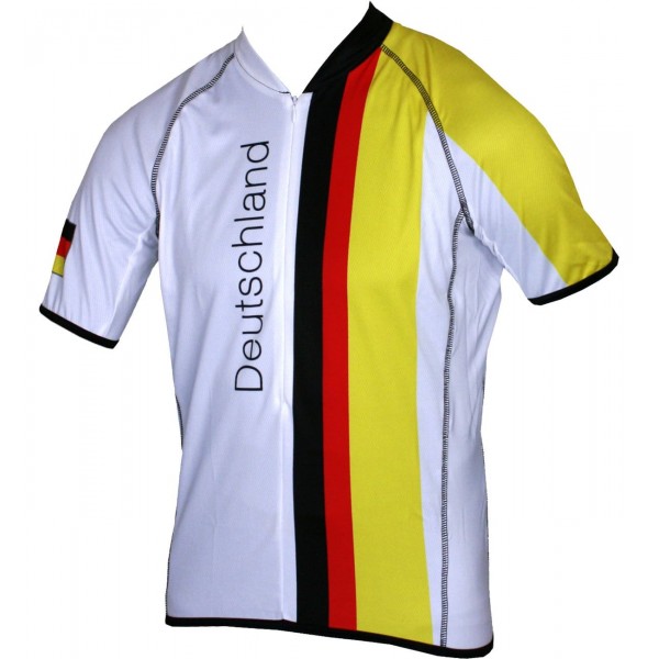 Deutschland Limited Design Edition Radtrikot kurzarm weiß