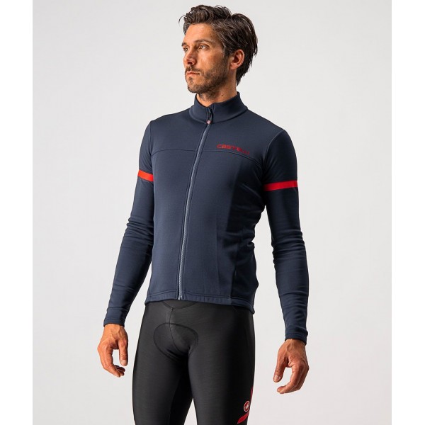 FONDO 2 Radtrikot langarm blau/rot