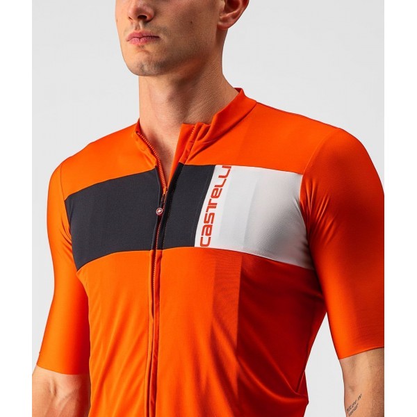 PROLOGO 7 Radtrikot kurzarm rot/orange