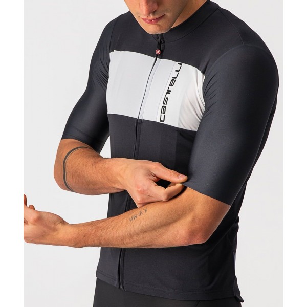 PROLOGO 7 Radtrikot kurzarm schwarz/weiß