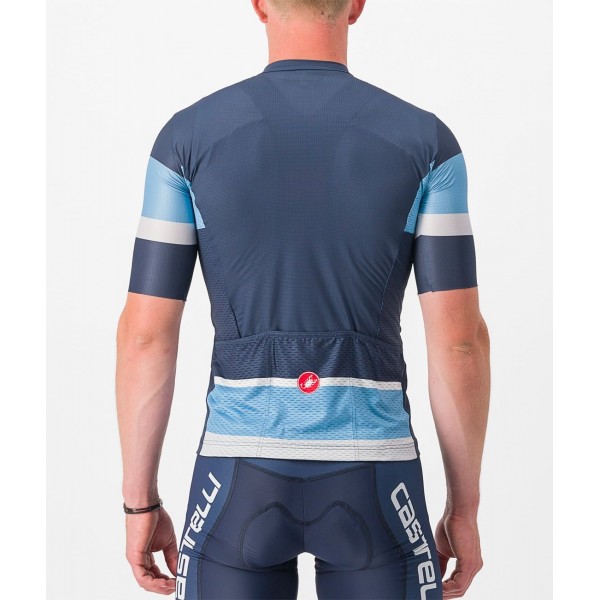 SCORPIONE 3+COMPETIZIONE KIT Radsport-Set (Kurzarmtrikot+Trägerhose) blau