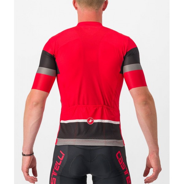 SCORPIONE 3+COMPETIZIONE KIT Radsport-Set (Kurzarmtrikot+Trägerhose) rot/schwarz