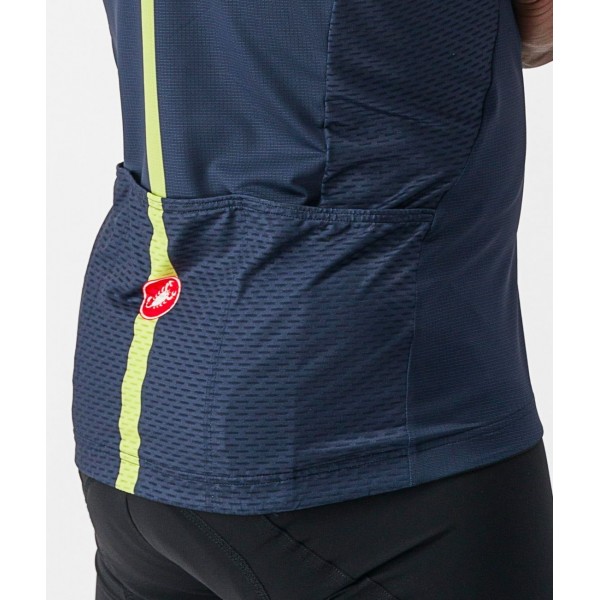 SEZIONE Radtrikot kurzarm blau/elfenbein