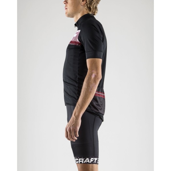 REEL JERSEY Radtrikot kurzarm schwarz/rot