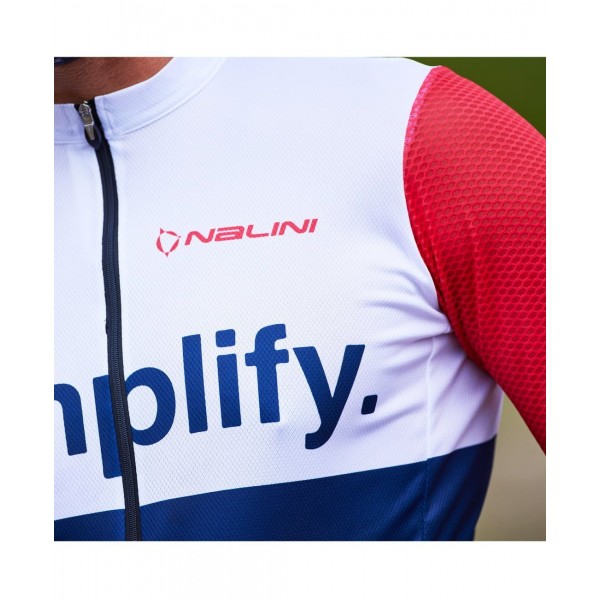 New Classica Radtrikot kurzarm blau/weiß