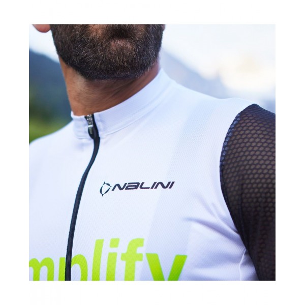 New Classica Radtrikot kurzarm grün/weiß