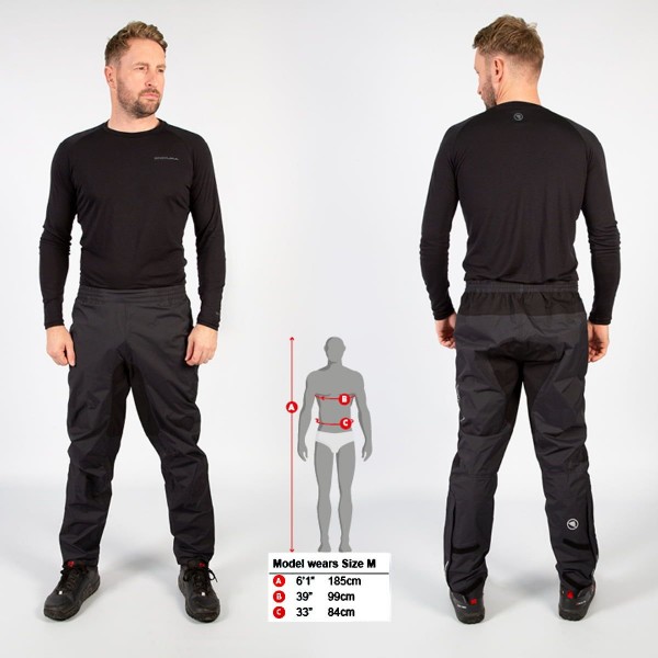 HUMMVEE Fahrrad Regenhose lang schwarz