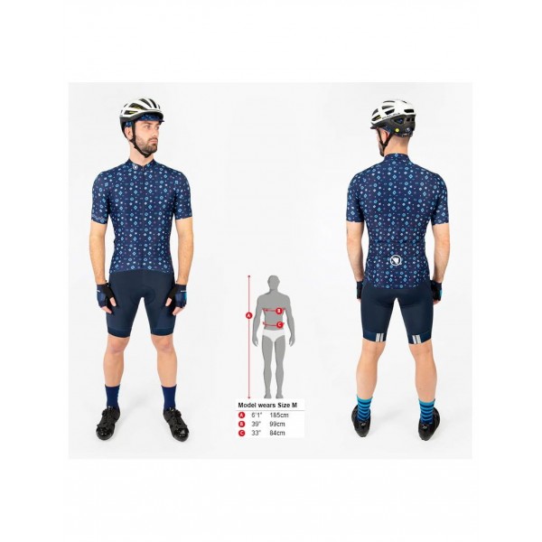 Supercraft Radtrikot kurzarm blau