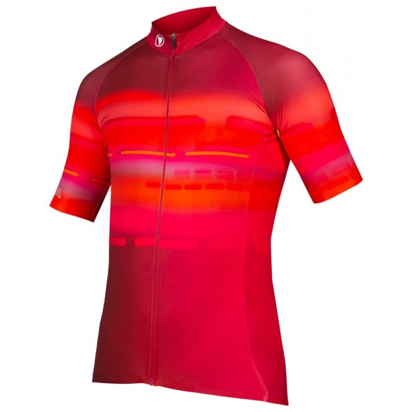 Virtual Texture Radtrikot kurzarm rot