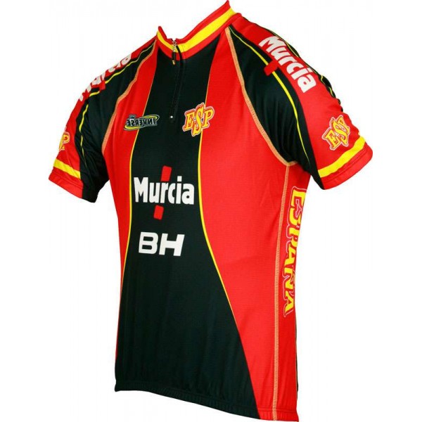 ESPAÑA 2012 Radsport-Profi-Team-Kurzarmtrikot mit kurzem Reißverschluss