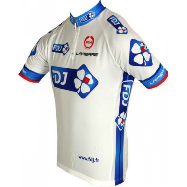 FRANCAISE DES JEUX (FDJ) 2011 Radsport-Profi-Team-Kurzarmtrikot mit kurzem Reißverschluss