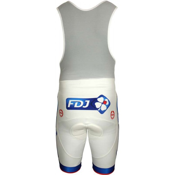 FRANCAISE DES JEUX (FDJ) 2011 Radsport-Profi-Team-Trägerhose weiß