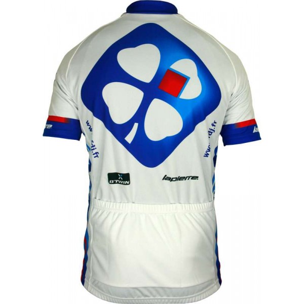 FRANCAISE DES JEUX (FDJ) 2013 Kurzarmtrikot mit kurzem Reißverschluss-Radsport-Profi-Team