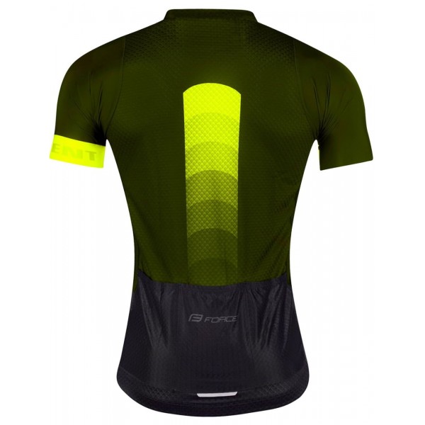 ASCENT Radsport-Set (Radtrikot langer RV+Trägerhose) grün/gelb/schwarz