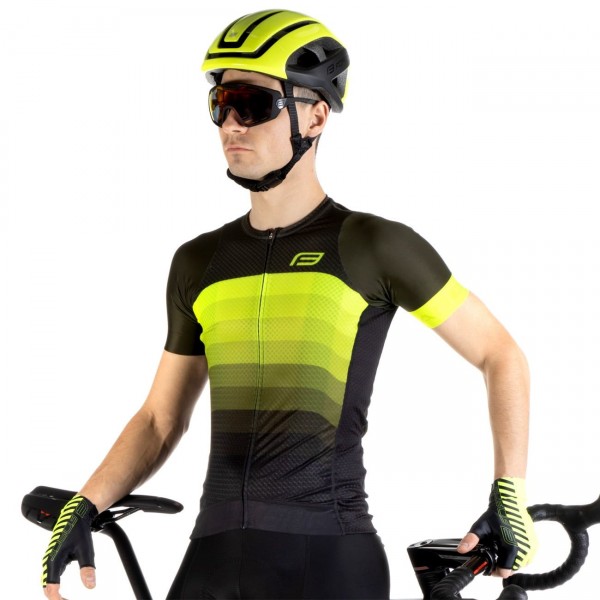 ASCENT Aero Radtrikot kurzarm grün/neongelb