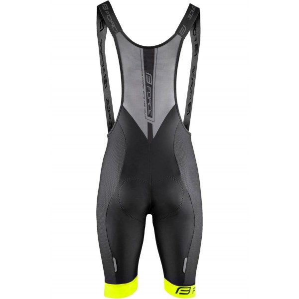 B51 Trägerhose kurz schwarz/neongelb