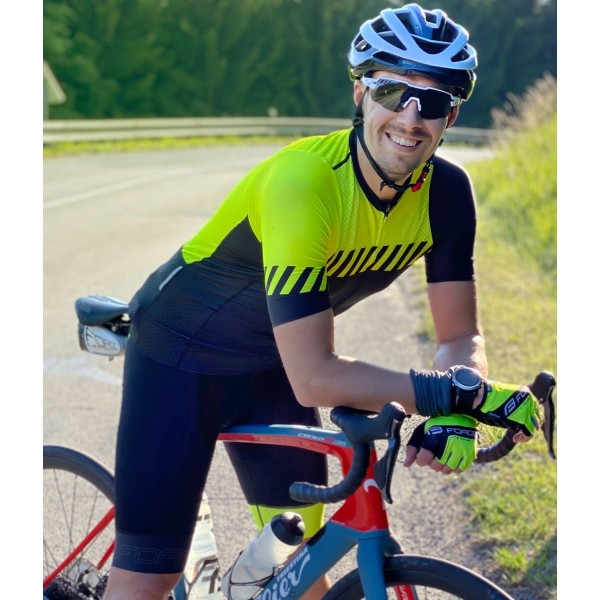 FASHION Aero Radtrikot kurzarm neongelb/schwarz FASHION Aero Radtrikot kurzarm neongelb/schwarz