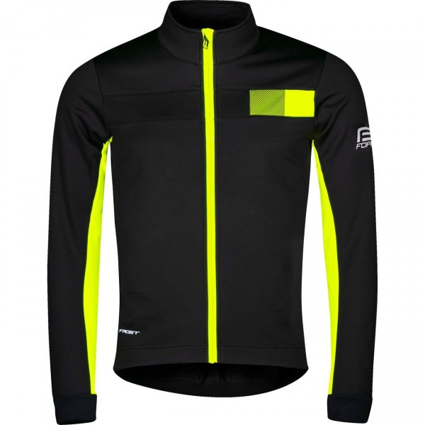 FROST Softshell Fahrradjacke schwarz/neongelb