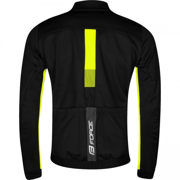 FROST Softshell Fahrradjacke schwarz/neongelb