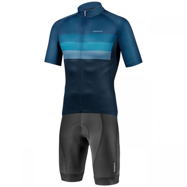 RIVAL Radsport-Set (Kurzarmtrikot+Radhose) blau/schwarz