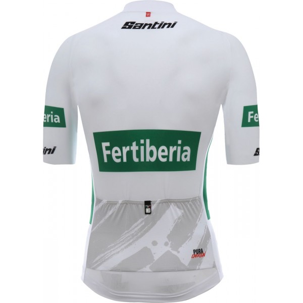 La Vuelta 2018 MAGLIA COMBINADA (weiß) Radtrikot kurzarm