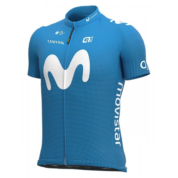 MOVISTAR 2021 Radtrikot kurzarm (langer RV)-ALE Radsport-Profi-Team