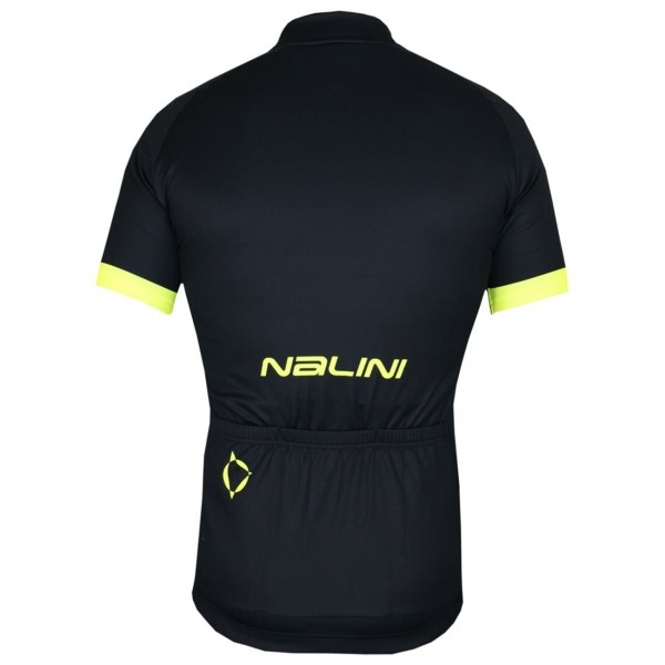 Radsport-Set (Radtrikot Blade Jersey+Trägerhose Fireball) schwarz/neongelb