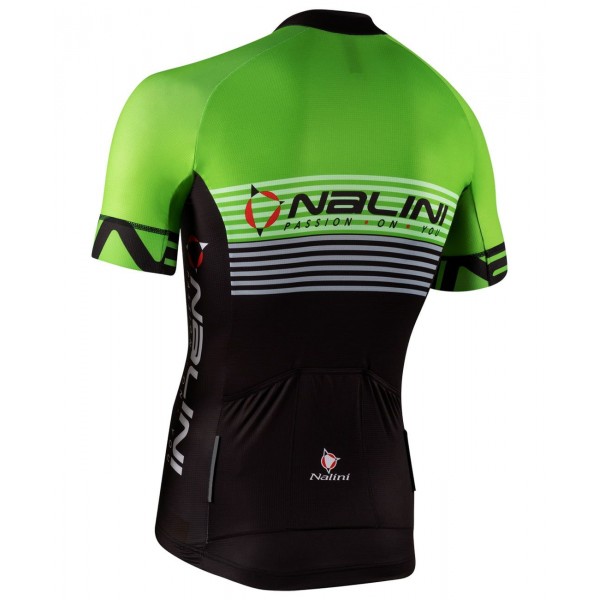 BORGO B Radtrikot kurzarm schwarz/grün