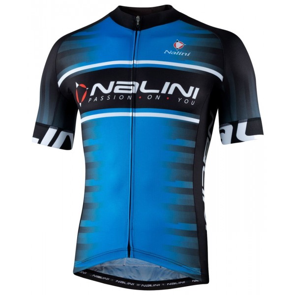 BORGO Radtrikot kurzarm schwarz/blau