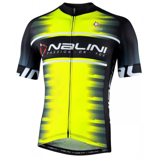 BORGO Radtrikot kurzarm schwarz/neongelb