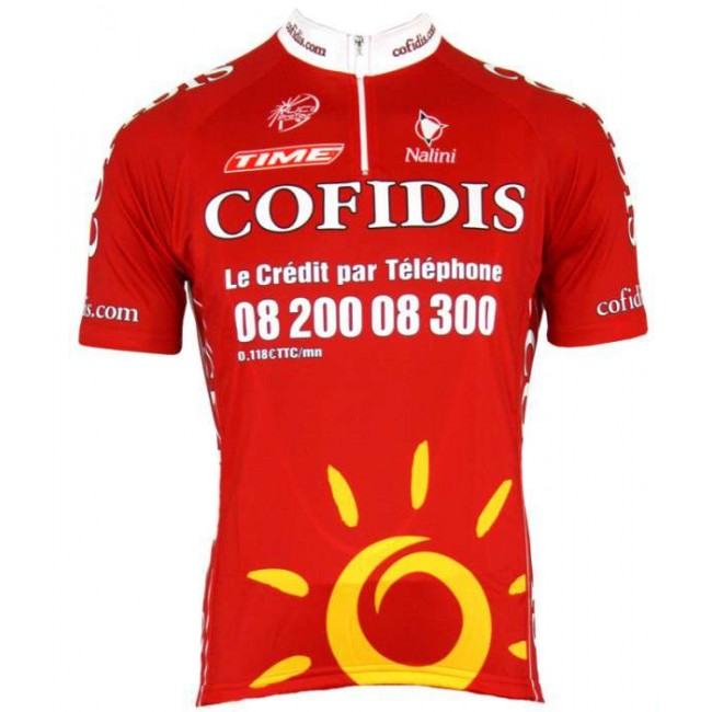 Cofidis 2008 Kurzarmtrikot mit kurzem Reißverschluss Cofidis 2008 Kurzarmtrikot mit kurzem Reißverschluss
