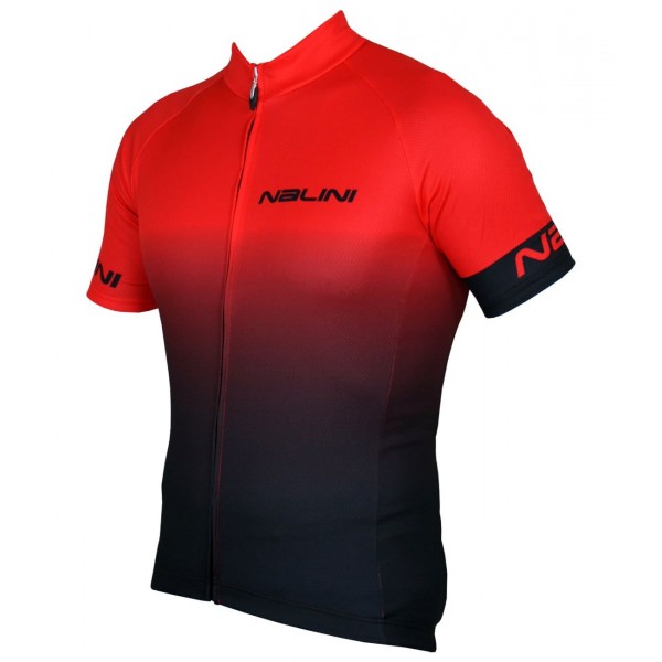 Übergröße Descent Jersey Radtrikot kurzarm schwarz/rot