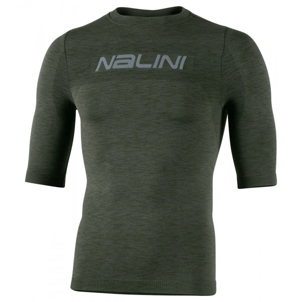 Melange SS Funktionsunterhemd kurzarm olivgrün melange