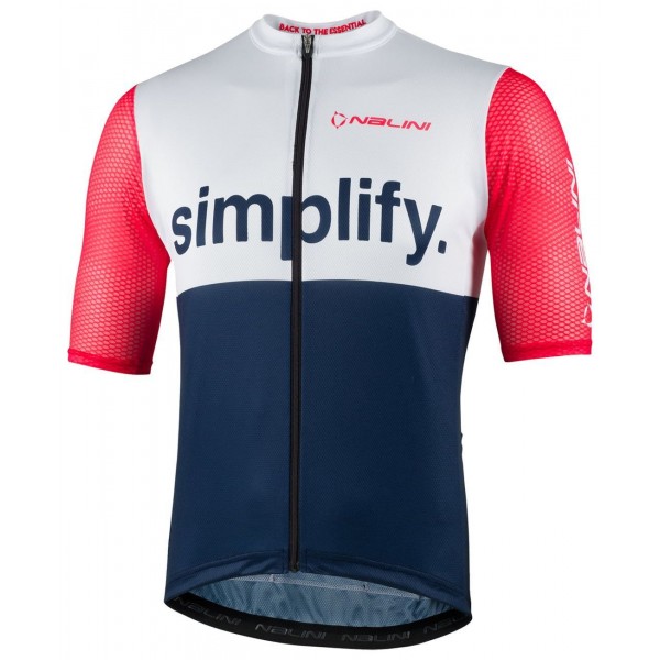 New Classica Radtrikot kurzarm blau/weiß