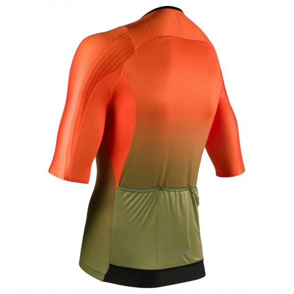 New Ergo Fit Radtrikot kurzarm orange/grün