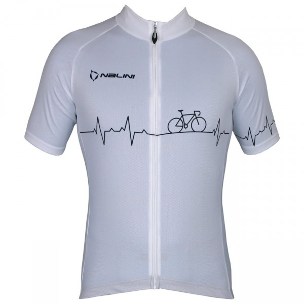 Radsport-Set (Radtrikot Pulse Jersey+Trägerhose Fireball) weiß/schwarz