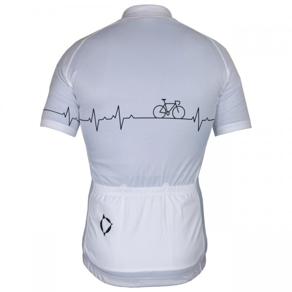 Radsport-Set (Radtrikot Pulse Jersey+Trägerhose Fireball) weiß/schwarz