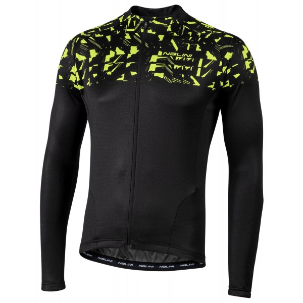 PYONGCHANG 2018 Radtrikot langarm schwarz/gelb (E20-4000)