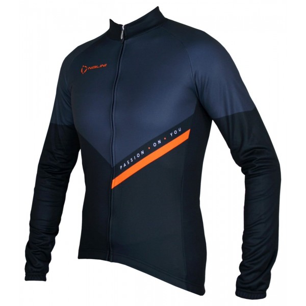 REVENGE Radtrikot langarm schwarz/anthrazit