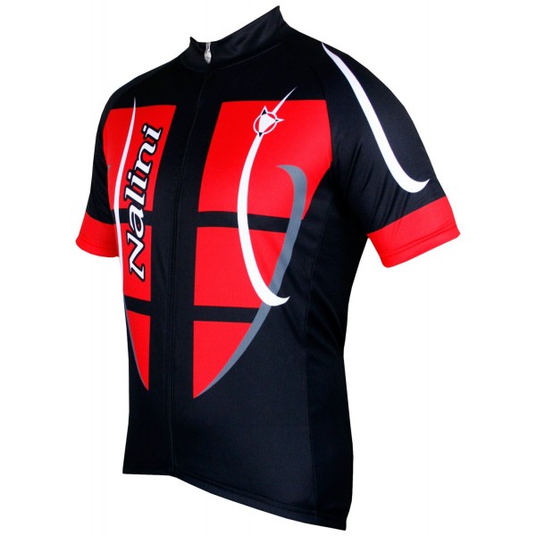 STEEL JERSEY Radtrikot kurzarm schwarz/rot