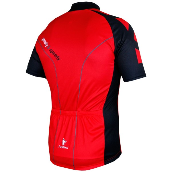 Radsport-Set (Radtrikot THUNDER+Radhose ohne Träger LIGHTNING) rot/schwarz