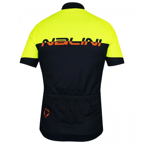 Radsport-Set (Radtrikot VENDETTA+Radhose DYNAMITE) schwarz/neongelb