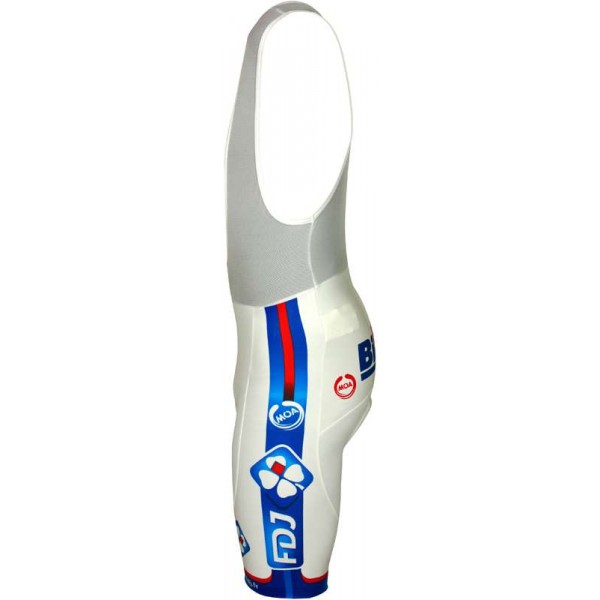 Trägerhose weiß-FRANCAISE DES JEUX (FDJ)-BIG MAT 2012 Radsport-Profi-Team