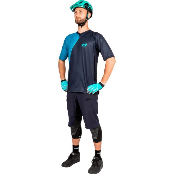 PIN IT Radtrikot kurzarm MTB/Freeride dark blue/teal