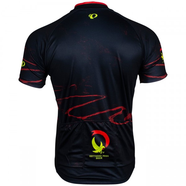 CLASSIC Gotthard Pass Radtrikot kurzarm schwarz