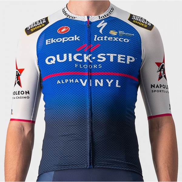 Quick Step-Alpha Vinyl 2022 CLIMBER'S 3.1 Radtrikot kurzarm (langer RV)-Radsport-Profi-Team