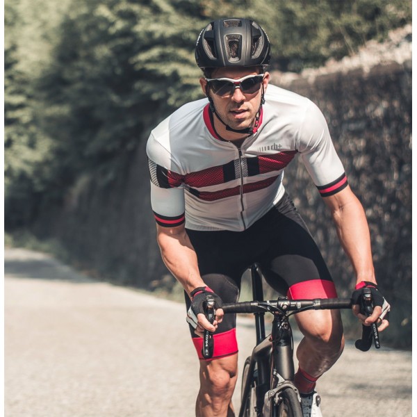 Snake Radtrikot kurzarm weiß