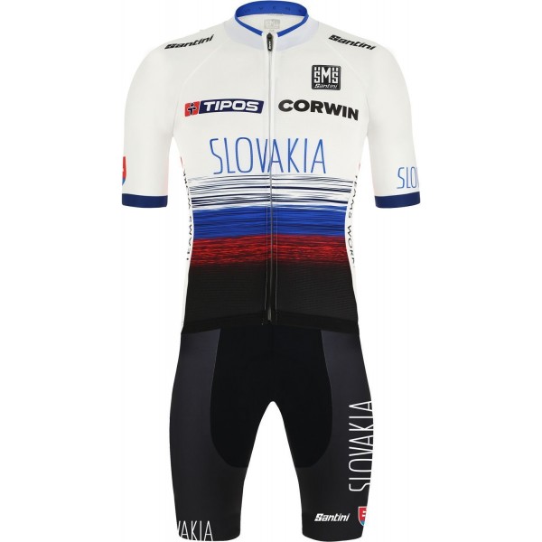 SLOWAKEI 2019 Kurzarmtrikot (langer Reißverschluss)-Radsport-National-Team SLOWAKEI 2019 Kurzarmtrikot (langer Reißverschluss)-Radsport-National-Team